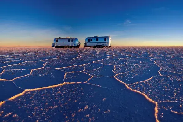 2 x Airstreams at Sunrise V3