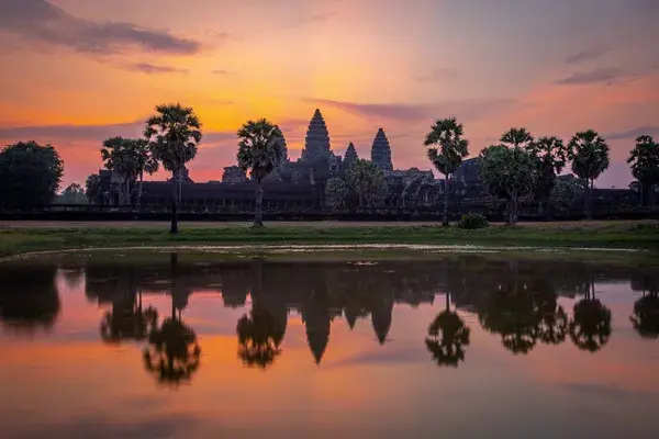 Angkor wat at sunrise cambodia unsplash