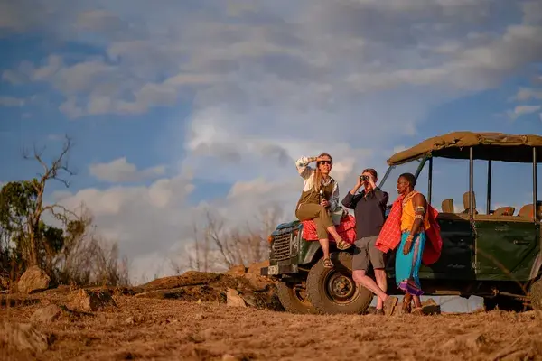 Couple on Game drivce Safari Series Kenya
