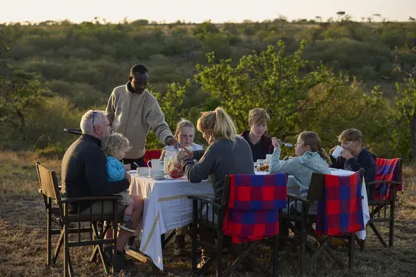 Family bush breakfast