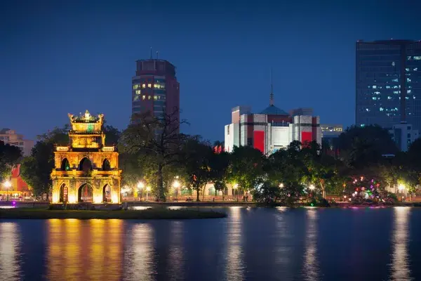 Hanoi skyline at night Vietnam