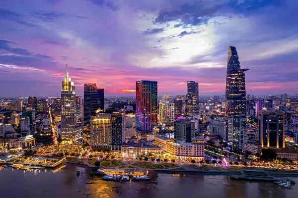 Ho Chi Minh City night skyline Vietnam
