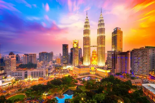 Kuala Lumpur at dusk Malaysia Canva Pro