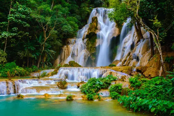 Kuang si falls luang prabang laos canva