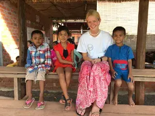 Otti with children Feeding Dreams Cambodia