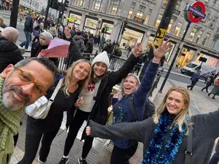 Otti, Amanda, Eliza, Louise and Ben in London