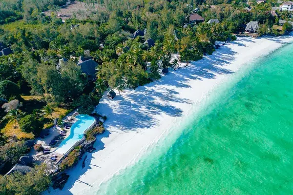 Pongwe beach aerial 2