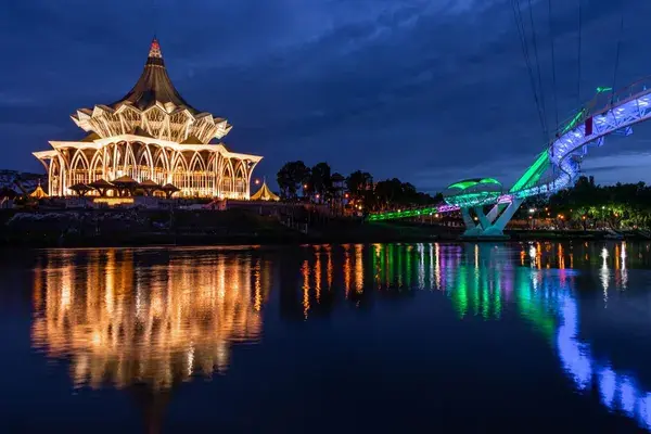 Sarawak river at Kuching Borneo