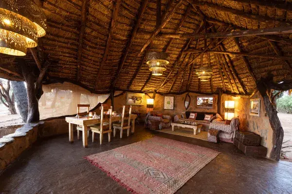Saruni Rhino lounge area Kenya