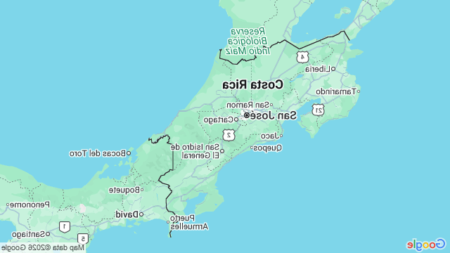 Google Map of Costa Rica