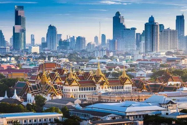 Sunrise with Grand Palace of Bangkok Thailand Canva Pro