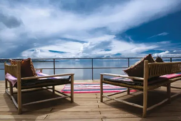 Titilaka sitting area by the lake