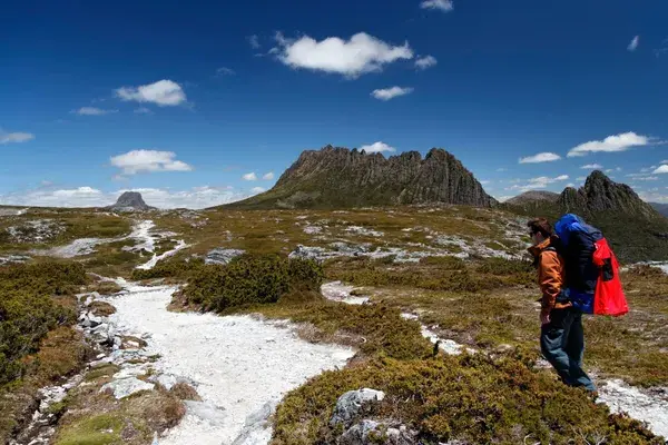Trekking Cradle Mountain in Tasmania canva pro