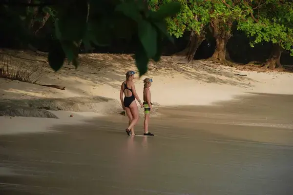 Walking on the beach scaled Sao Tome Principe